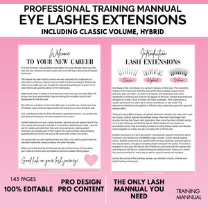 Eyelash Extension Course (Ebook) + Certificates